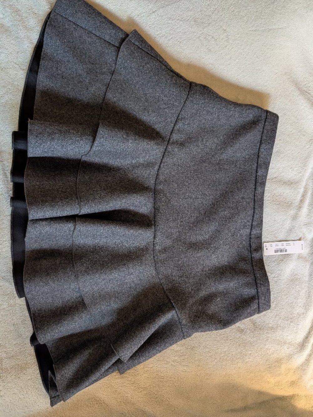 J CREW NEW WOMEN'S SKIRT Gray 6 Tier Tiered Ruffle Layers Ruffles Mini Short